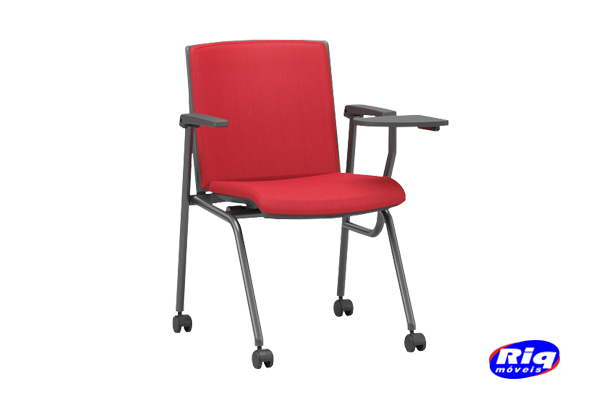 Cadeira universitária com prancheta e rodízios AUDPX